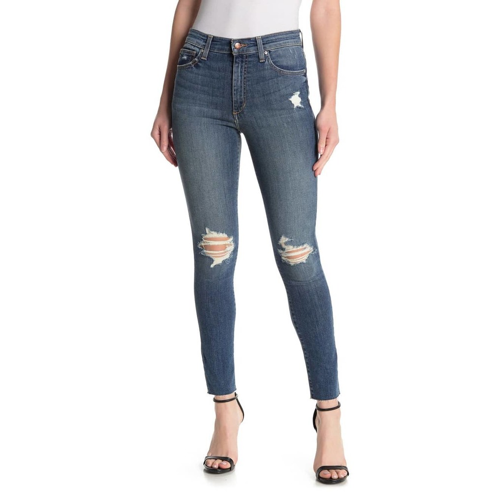 Joe's Jeans Moderate High Rise Skinny Distressed Jeans Size 24